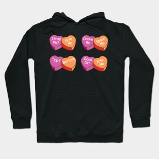 Lesbian Valentines Heart Shape Candy Sticker Pack Hoodie